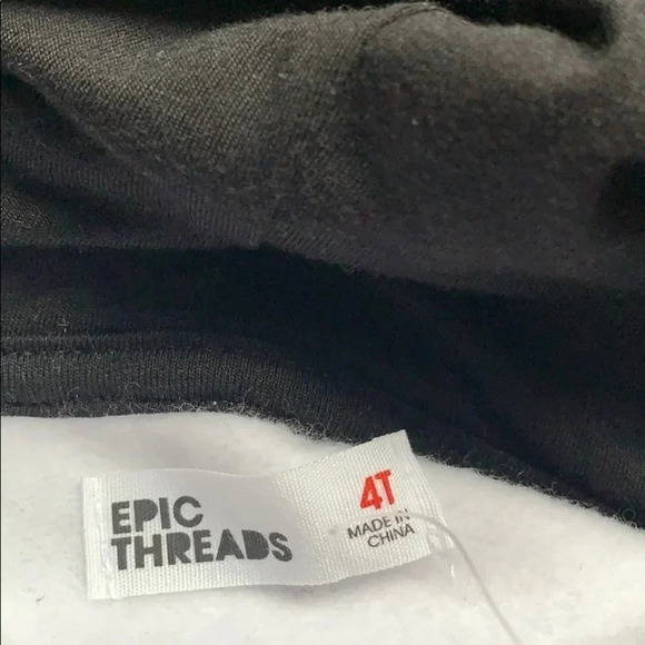 Fleece Skull Hoodie Sweatshirt Short Sleeve Kids 4T New - Picture 5 of 7